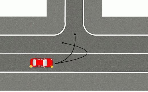 Поворот налево и проезд через сплошную линию