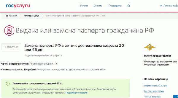 Как оплатить загранпаспорт РФ через госуслуги